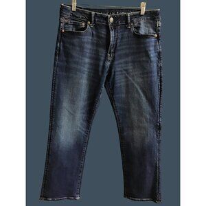 AMERICAN EAGLE- AIRFLEX+ DARK WASH STRAIGHT LEG MEN'S JEANS SIZE 34X32